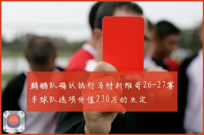 鹈鹕队确认执行马特科维奇26-27赛季球队选项价值230万的决定